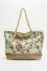 Justin Taylor Floral Rope Handle Tote Ins Street