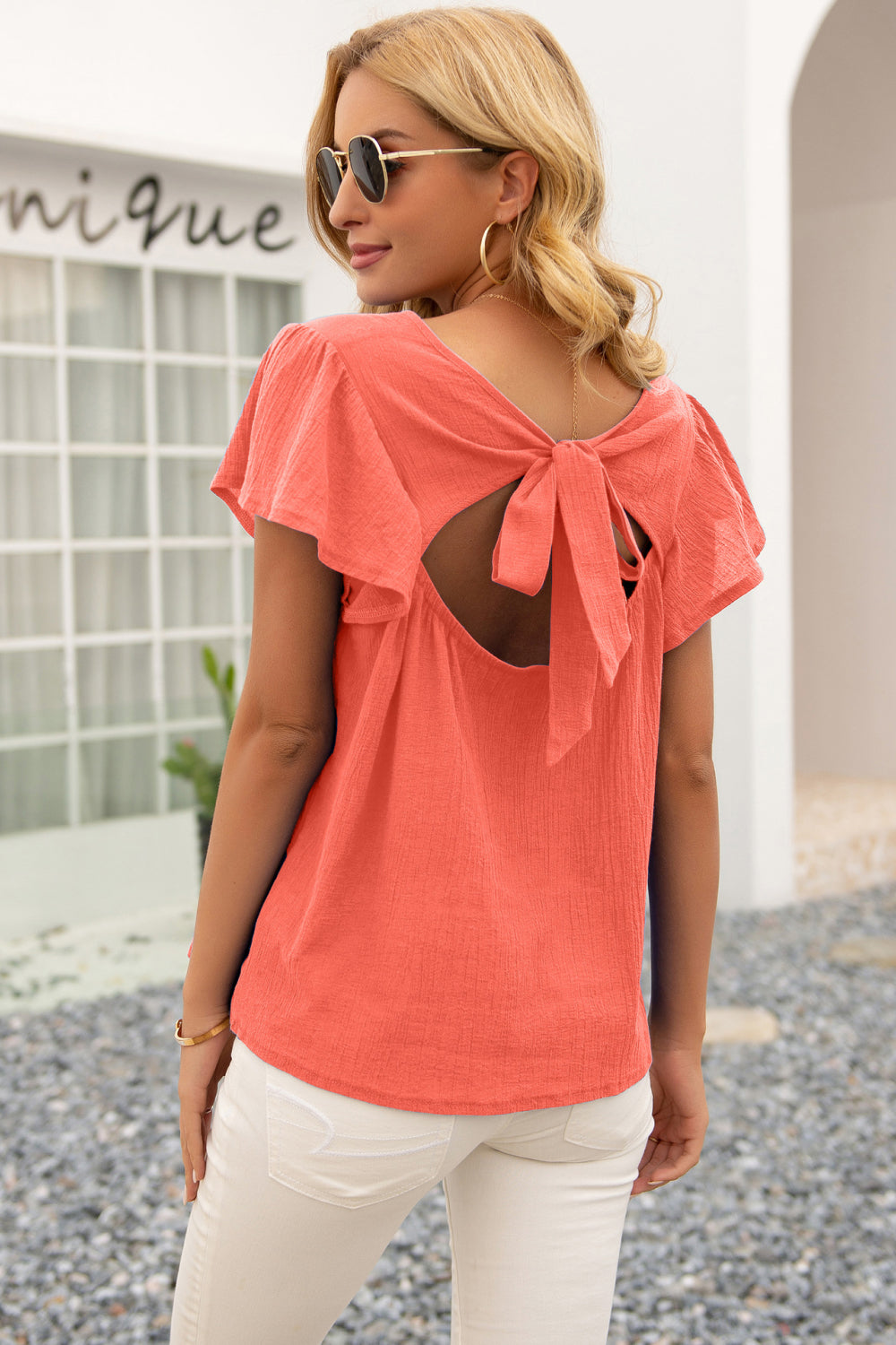 Knotted Cut Out Back Top Ins Street