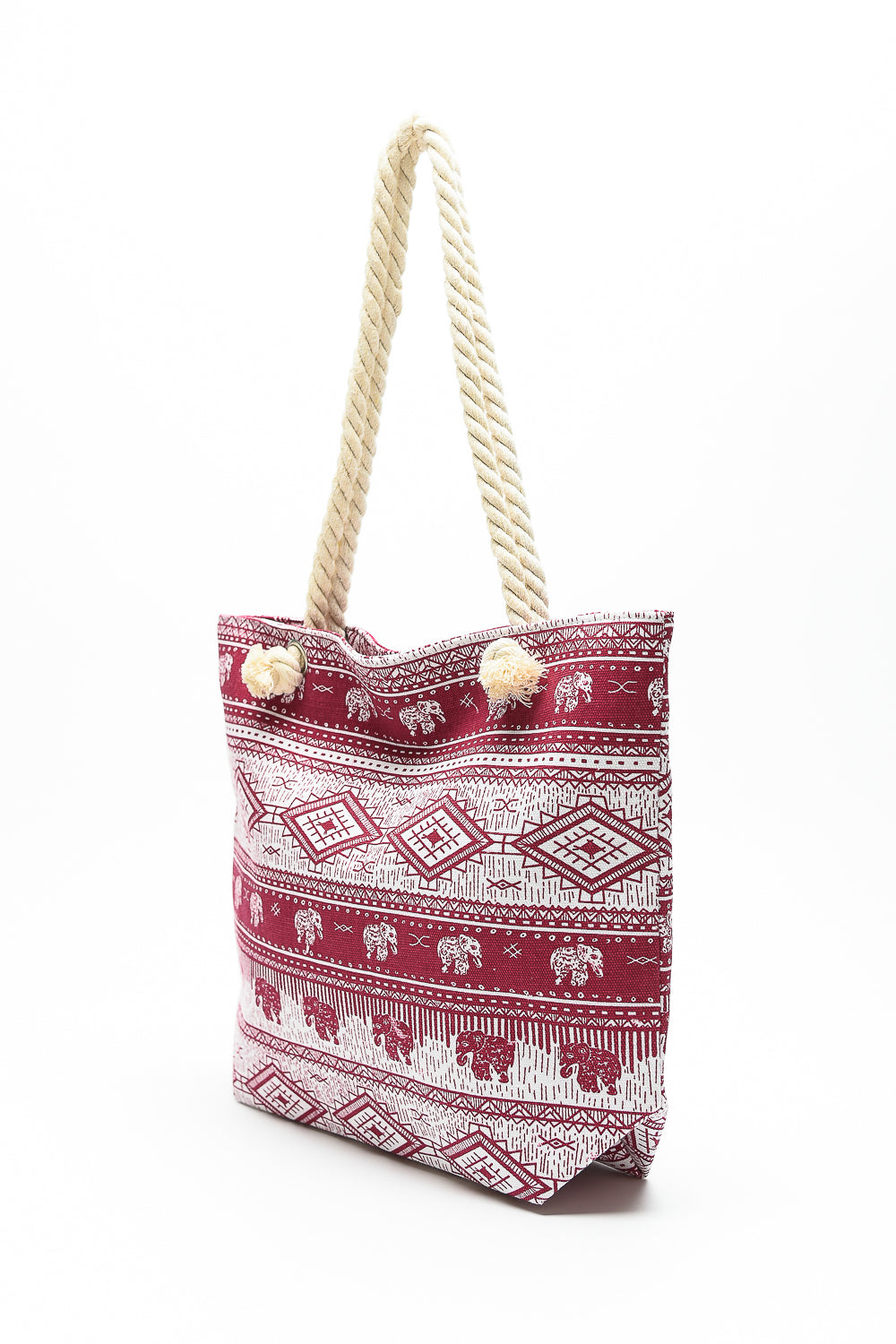 Justin Taylor Printed Tote with Rope Handles Ins Street