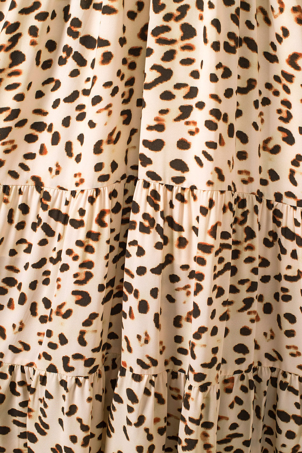 Leopard Smocked Waist Tiered Dress Ins Street