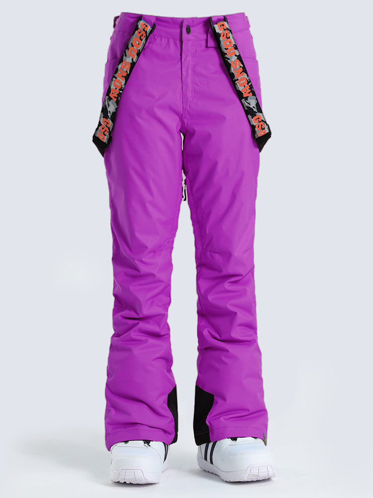 Thermal Warm High Waterproof Windproof Pink Ski Pants Snow Pants