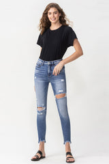 Lovervet Juliana Full Size High Rise Distressed Skinny Jeans Ins Street