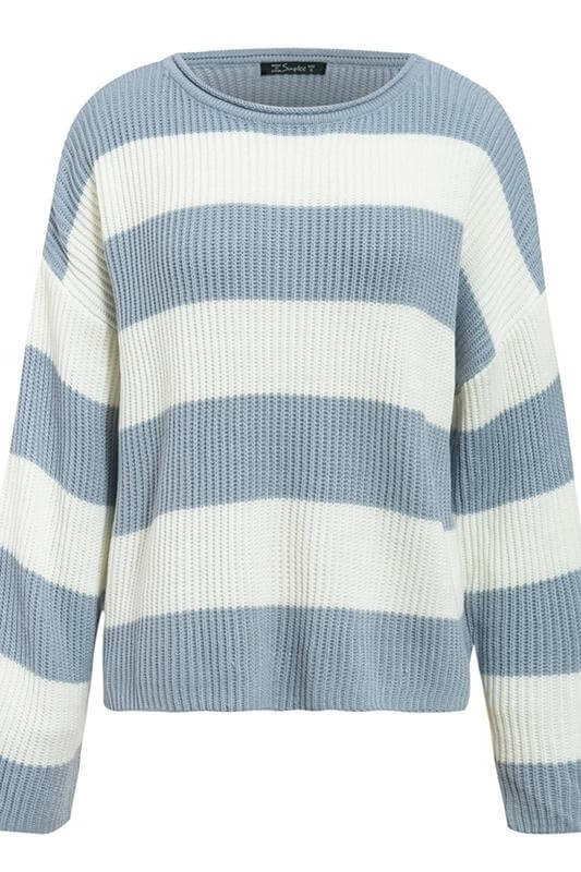 Loose Autumn & Winter Striped Pullover Sweater Ins street