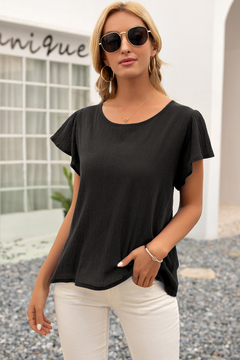 Knotted Cut Out Back Top Ins Street