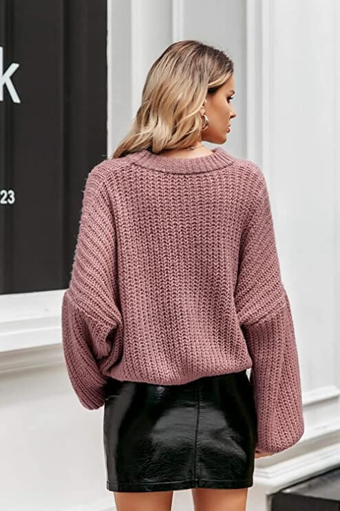 Fall Knit Loose Pullover Sweater Ins street