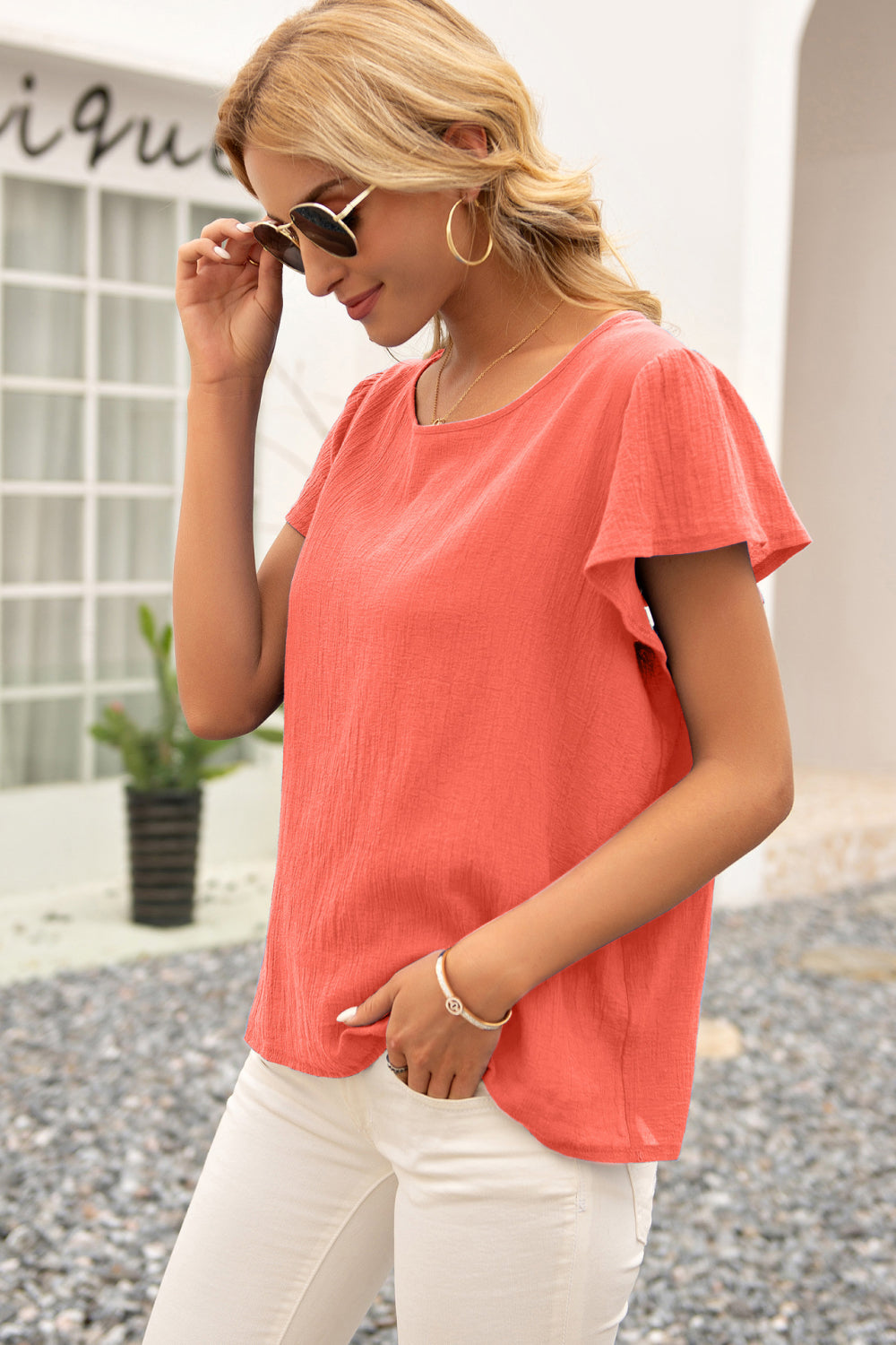 Knotted Cut Out Back Top Ins Street