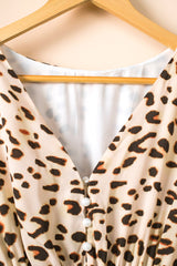 Leopard Smocked Waist Tiered Dress Ins Street