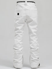 New Fashion Winter Waterproof White Ski Snowboard Pants Ins Street