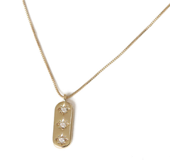 Micro Inlaid Zircon XINGX Disc Necklace Women Rectangular Pendant Twin Diamond Internet Celebrity Clavicle Chain Jewelry Ins street