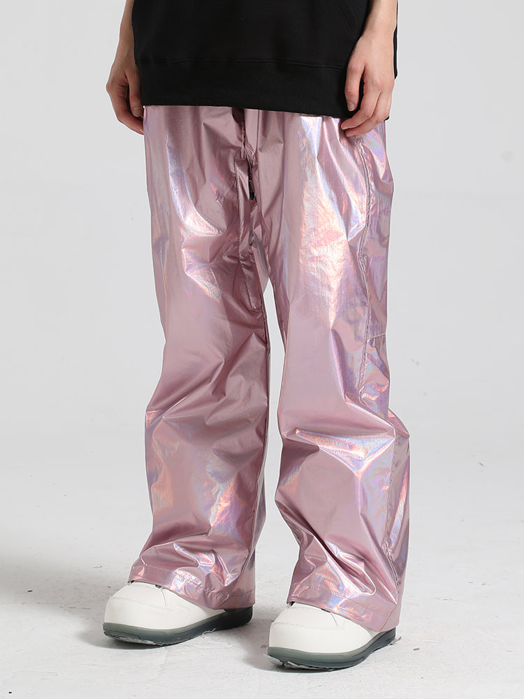 Pink Dazzling Ski Pants Ins Street