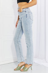 Lovervet Full Size Raw Hem High-Waisted Jeans Ins Street