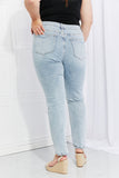 Lovervet Full Size Raw Hem High-Waisted Jeans Ins Street