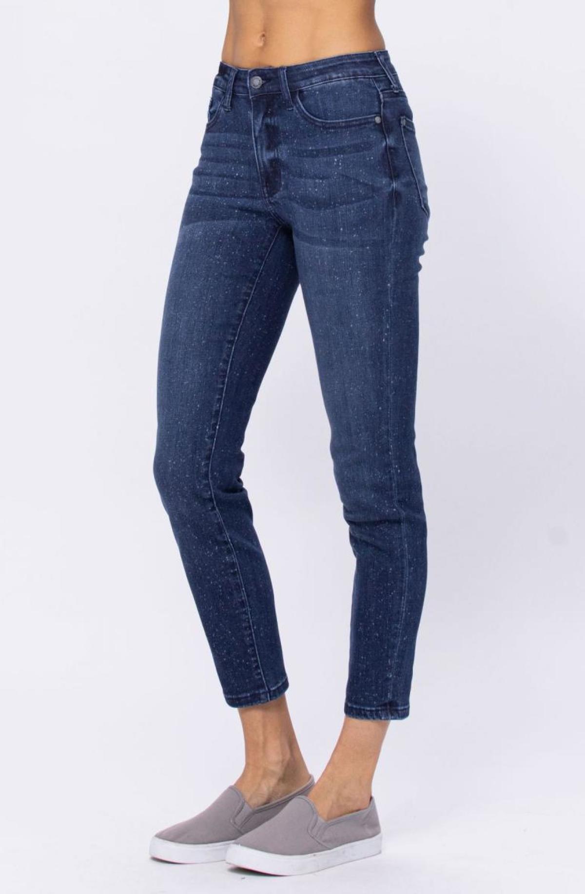 Spots Mid-Rise Mineral Wash Relaxed Jeans Ins Street