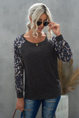 Leopard Raglan Sleeve Tee Ins Street