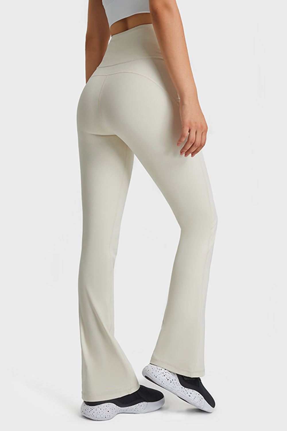 Elastic Waist Flare Yoga Pants Ins Street