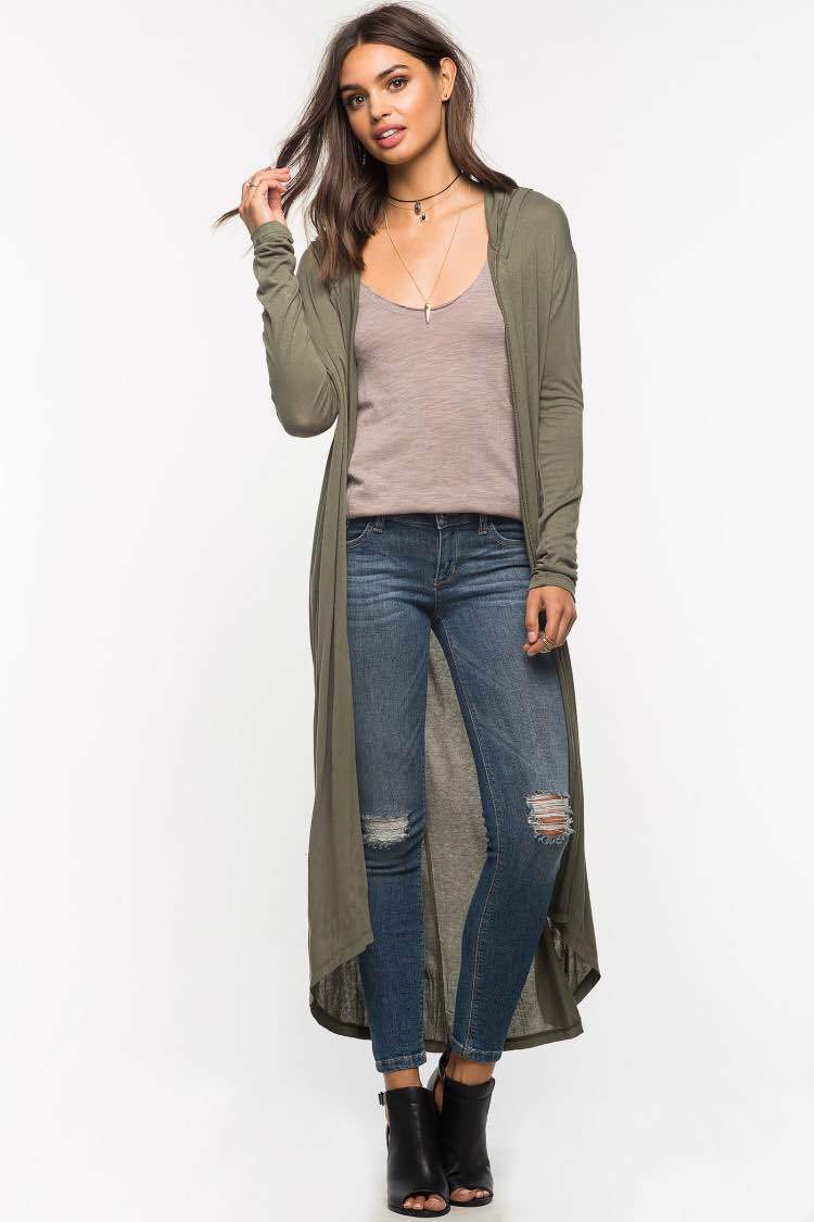 Mitchell Pocketed Knit Cardigan - Olive Ins Street
