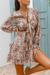 Summer Fashion Women Long Sleeve Chiffon Dress Ins street
