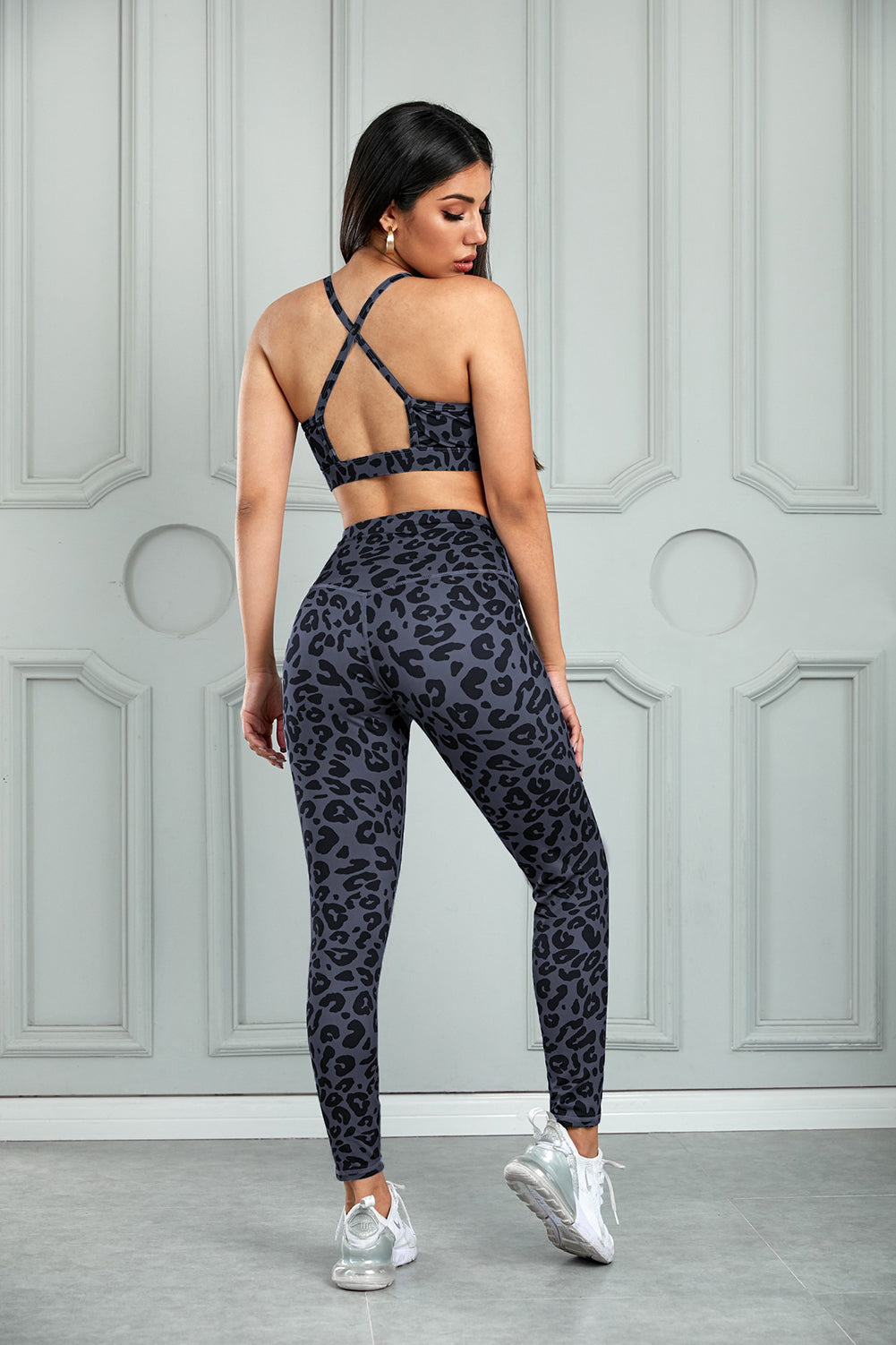 Leopard Sports Bra and Leggings Set Ins Street