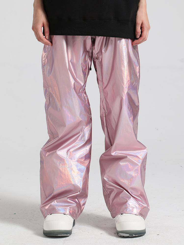 Pink Dazzling Ski Pants Ins Street