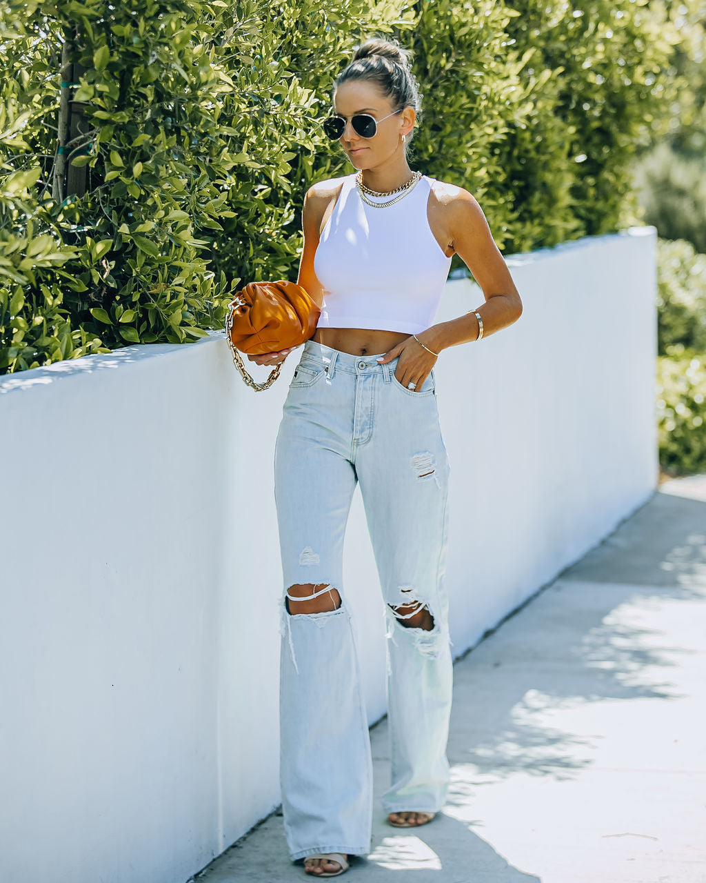 Kiki Knit Crop Top - White Ins Street