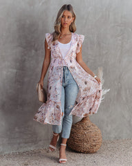 Andreja Floral Ruffle Duster - FINAL SALE ON T-001