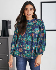 Auden Floral Pintuck Blouse - FINAL SALE InsStreet