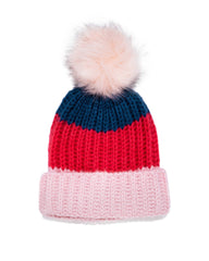 Alpine Pom Beanie - Hot Pink Multi - FINAL SALE SUCC-001