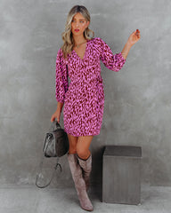 Another Year Of Love Printed Wrap Dress - FINAL SALE TYCH-001