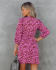 Another Year Of Love Printed Wrap Dress - FINAL SALE TYCH-001