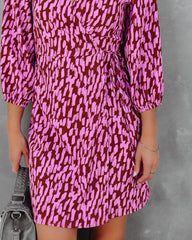 Another Year Of Love Printed Wrap Dress - FINAL SALE TYCH-001