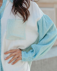 Ashford Colorblock Button Down Top - Blue Multi InsStreet