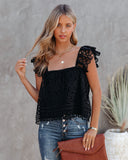 At Last Crochet Lace Crop Top - Black InsStreet