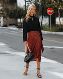 Avianna Satin Printed Wrap Midi Skirt - FINAL SALE InsStreet