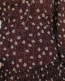 Ayesha Floral Ruffle Dress - Brown - FINAL SALE InsStreet