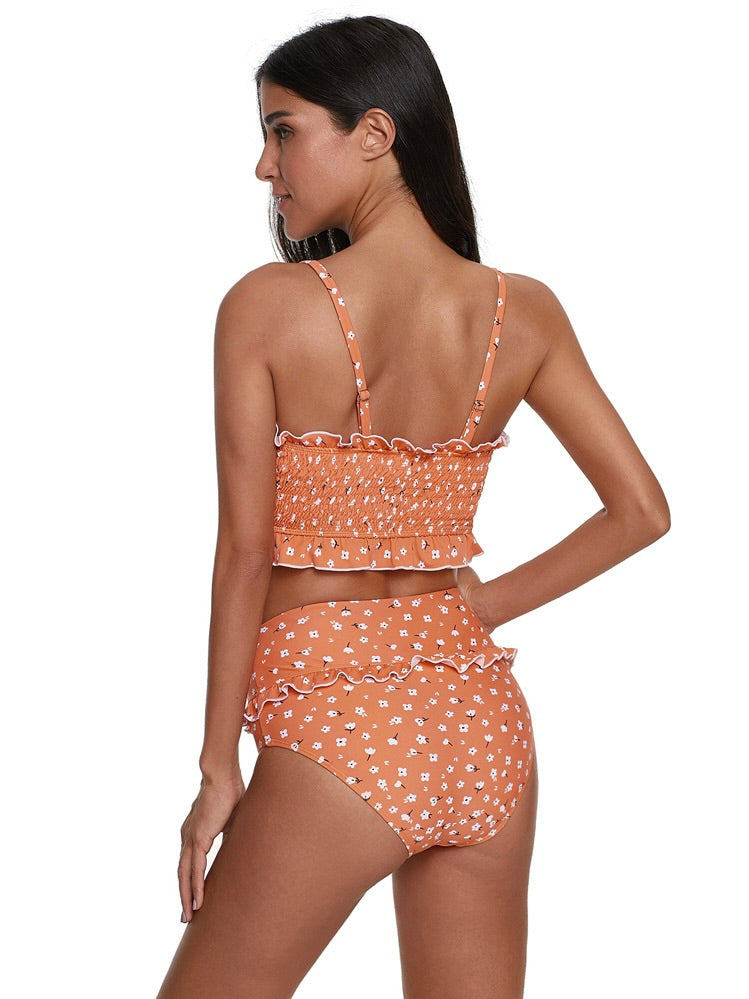 Strapless Halter Flounce Swimsuit 2023-03-14 InsStreet