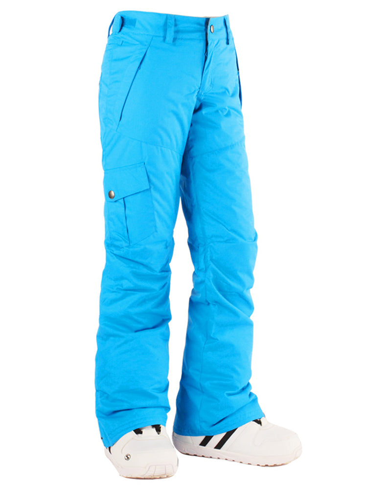 Thermal Warm High Waterproof Windproof Blue Snowboard & Ski Pants Ins Street