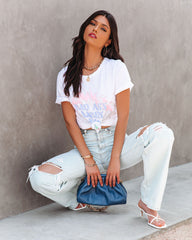 Bad Babes Club Cotton Distressed Tee - FINAL SALE InsStreet