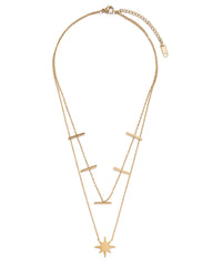 Bar Burst Layered Necklace InsStreet