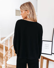 Beauty Sleep Relaxed Knit Top - Black InsStreet