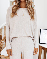 Beauty Sleep Relaxed Knit Top - Oatmeal InsStreet