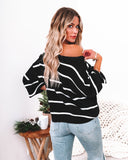 Beth Striped Knit Sweater - Black - FINAL SALE InsStreet