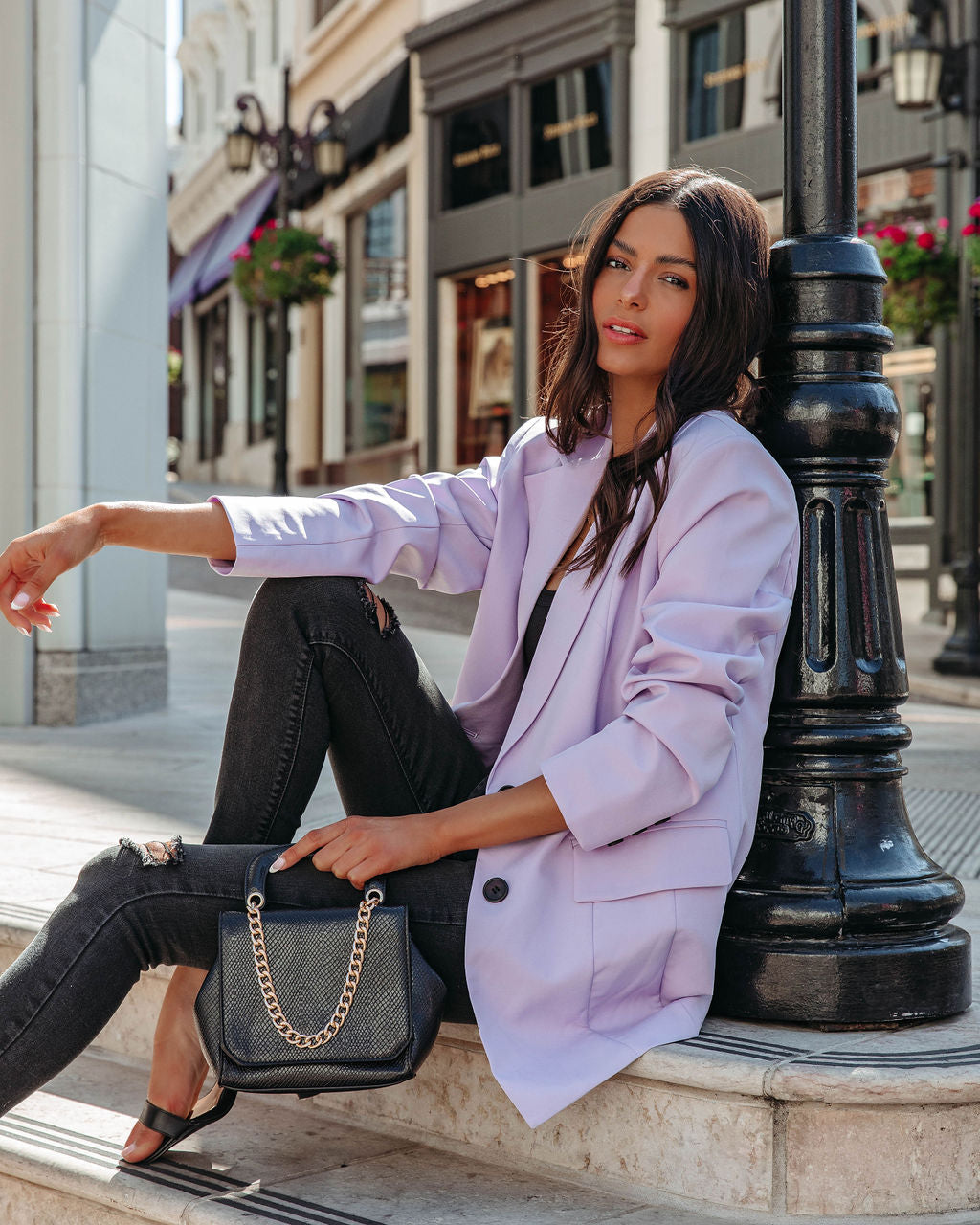 Binx Pocketed Blazer - Lavender InsStreet