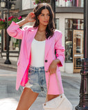 Binx Pocketed Blazer - Pink InsStreet