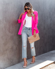 Boss Up Pocketed Blazer - Ultra Pink InsStreet