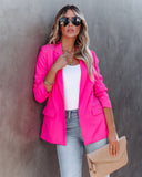 Boss Up Pocketed Blazer - Ultra Pink