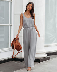 Brenna Pocketed Jumpsuit - Grey Ins Street