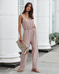 Brenna Pocketed Jumpsuit - Taupe Ins Street