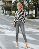 Bryson Zebra Turtleneck Knit Sweater - FINAL SALE Ins Street