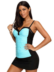 Straps And Strapless Pleats Skirt Swimsuit 2023-03-14 InsStreet