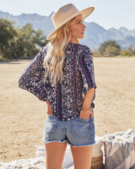 Carissa Floral Kimono Tie Top Ins Street